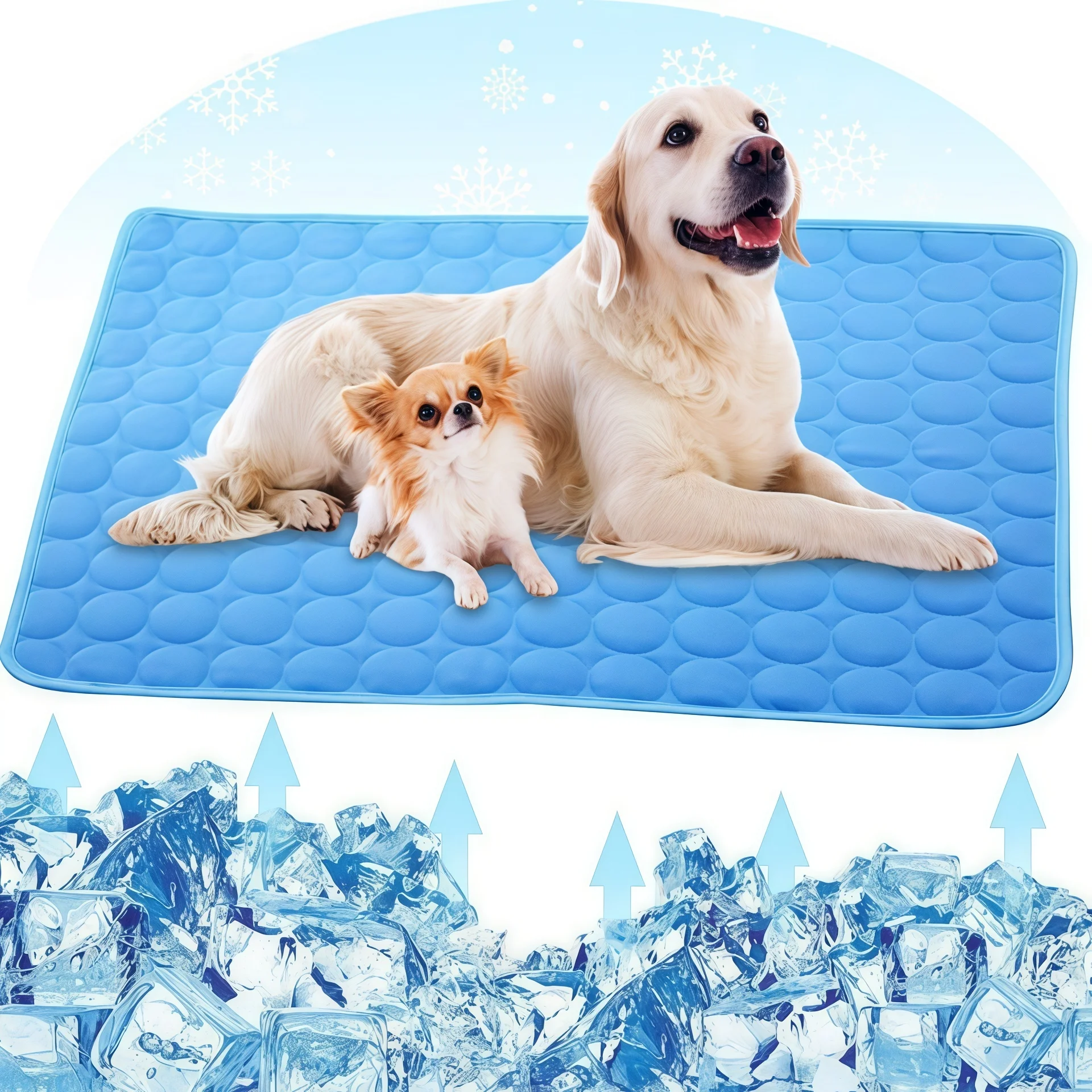 Cooling Dog Mat Summer Pad Mat For Dogs Cat Ice Silk Blanket Sofa Breathable Pet Dog Bed Summer Washable For Small Large Dog Cat