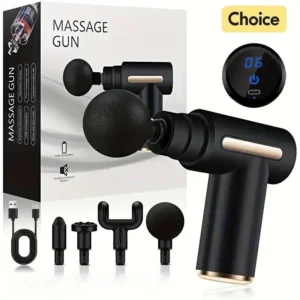 New Portable Fascia Massage Gun Deep Tissue Mini Neck Foot Massage Gun Lightweight Adjustable Speed Whole Body Massage Equipment