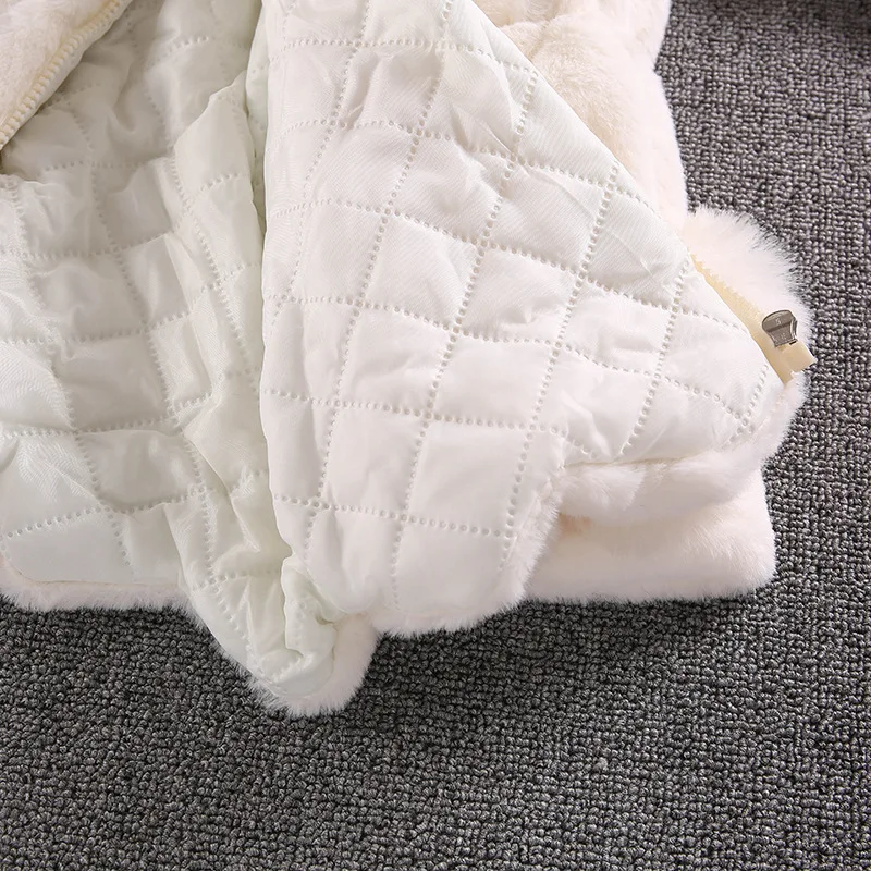 1-7 Year Baby Girls Jacket Autumn Winter Warm Faux Fur Coat For Girls Christmas Princess Outwear Fashion Plush Children Clothing - Image 6