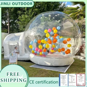 ​Inflatable Bubble House Kids Play Tent with Blower Transparent PVC Outdoor Dome for Birthday Party Trampoline Play & Gifts​