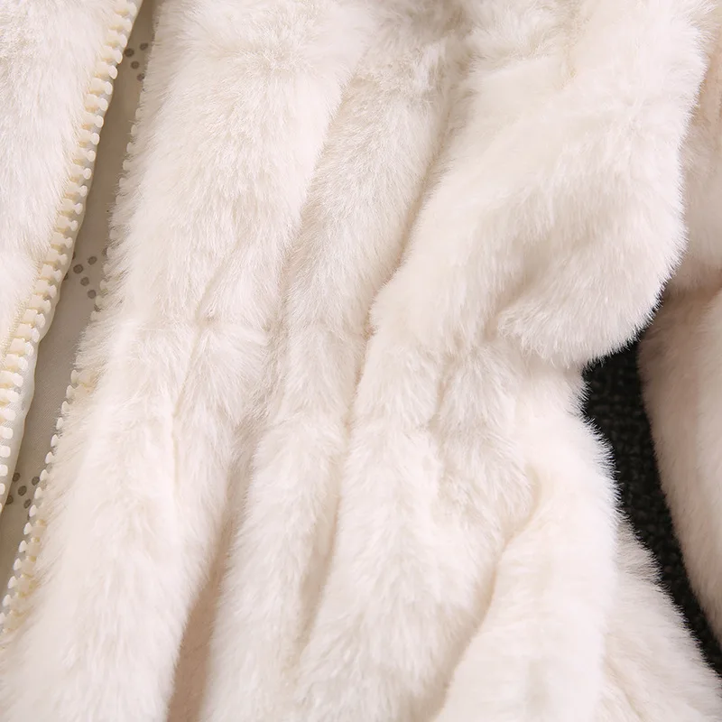 1-7 Year Baby Girls Jacket Autumn Winter Warm Faux Fur Coat For Girls Christmas Princess Outwear Fashion Plush Children Clothing - Image 5