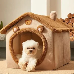 Foldable Pet House Removable Washable Cat House Puppy Cave Sofa Pet Bed House for Extra Small Dogs and Small and Medium Cats