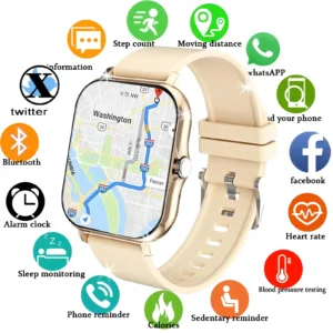 New SmartWatch Men Women 2.02 Amoled BT Call GPS Tracker NFC Sport Waterproof Heart Rate Smart Watch Fitness Tracker