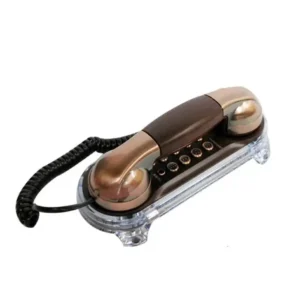 Antique Telephone Corded Elegant Phone Retro Trimline Telephones Landline with Metal Buttons Blue Incoming-Call Flashlight