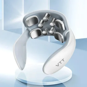 Electric Pulse Neck Massager with Heating, Wireless Cervical Shoulder Pain Relief, Portable Muscle Massage