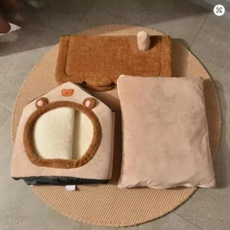 Foldable Pet House Removable Washable Cat House Puppy Cave Sofa Pet Bed House for Extra Small Dogs and Small and Medium Cats - Image 6