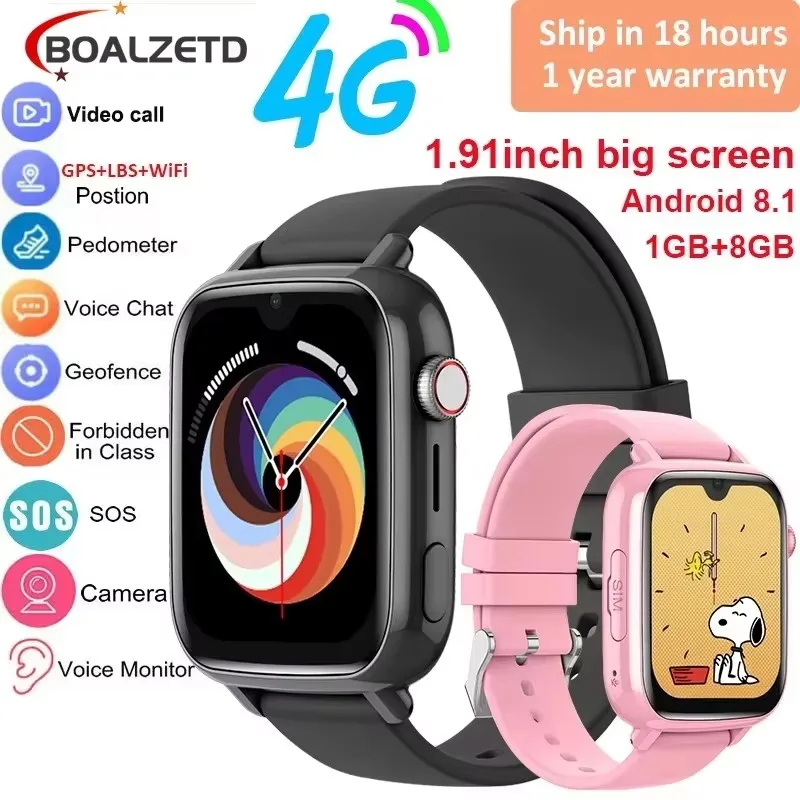 New Security 4G Boy Smart Watch Kids GPS WIFI Video Call SOS Camera Monitor Tracker Location Phone girl Gift Child Smartwatch