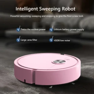 3 in 1 Robot Vacuum Rechargeable Vacuum Mop Robot Sweeping Machine Compact Cleaning Machine for Pet Hair Stubborn Dirt