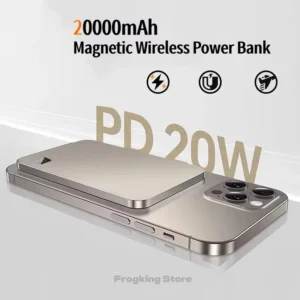 20000mAh Thin Portable Magnetic Wireless Power Bank PD22.5W Fast Charging External Battery For Magsafe For iPhone Samsung Xiaomi