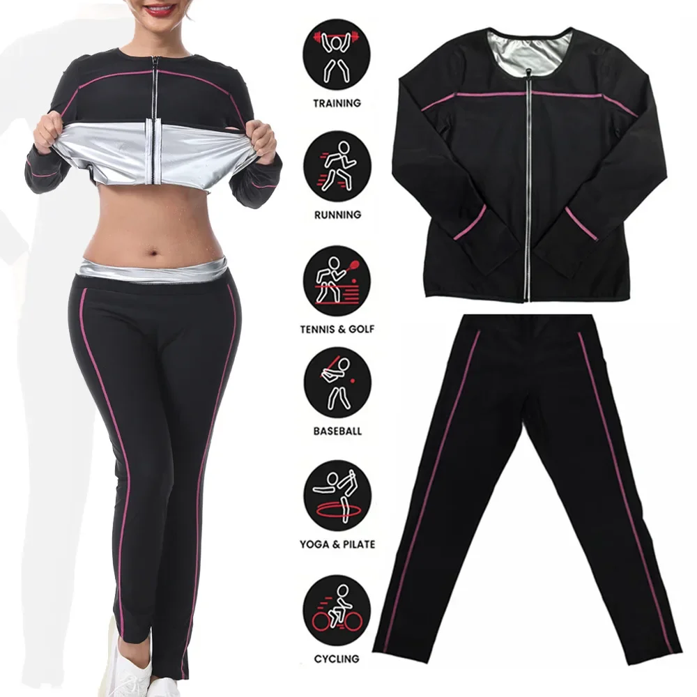 Ladies Fitness Yoga Sportswear Sweat Absorbing Slimming Abdomen Large Size Sauna Exercise Set Body Shaping Underwear