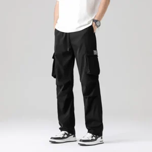 Casual Loose Men's Workwear Pants Thin Summer Fashionable Multi-Pocket Sports Leisure Trousers Low Waist Long Pants