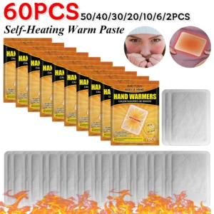 2-60PCS Self-Heating Warm Paste Disposable Winter Body Warmer Foot Air Activated Warmers Heating Pad for Outdoor Camping