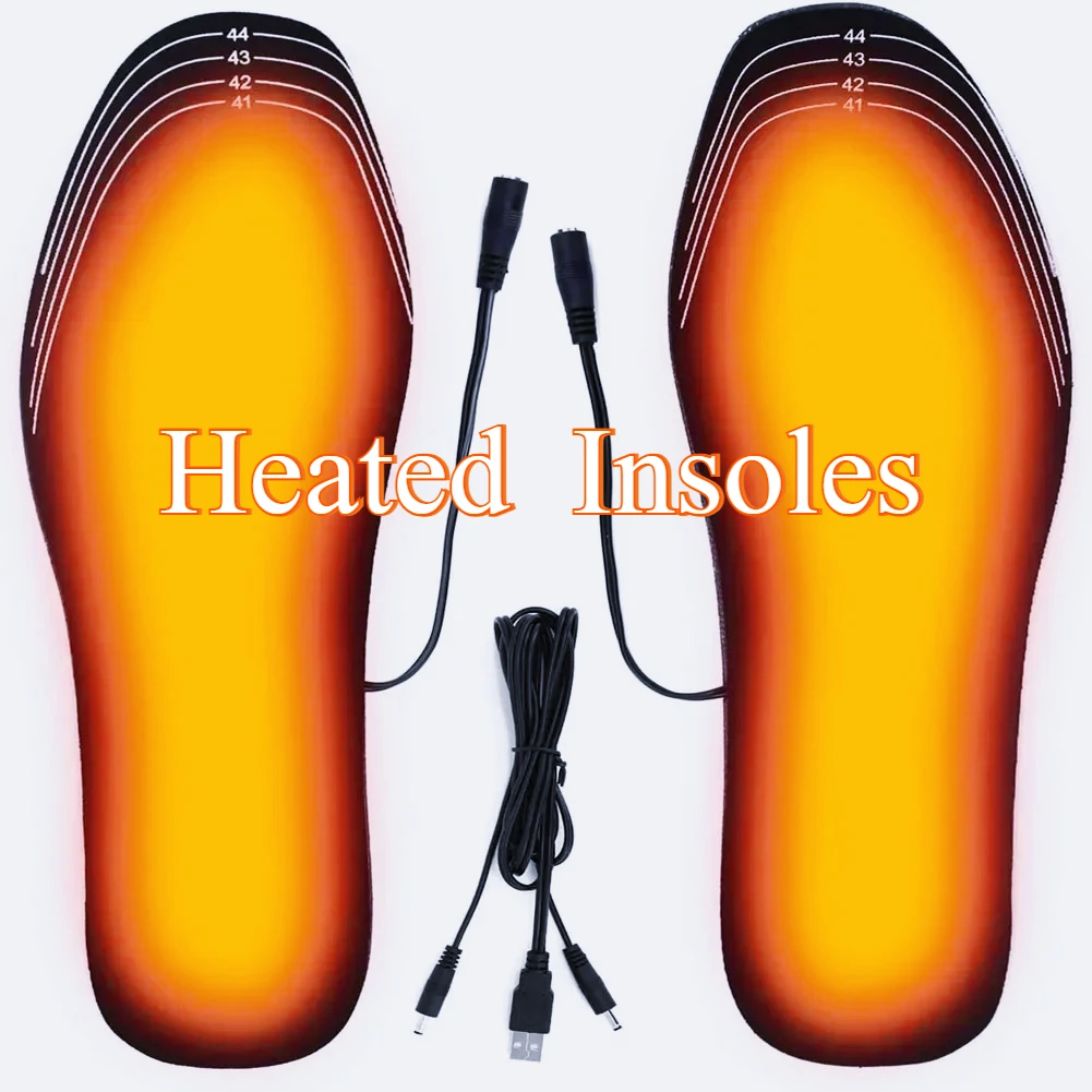 USB Heated Insoles Shoe Electric Foot Warming Pad Feet Warmer Sock Pad Mat Winter Outdoor Sports Heating Insole Winter Warm