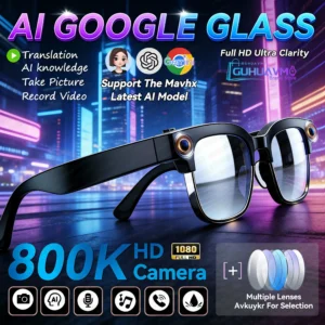 2026New AI Smart Glasses 120+Language Translation 800W Pixel Camera Video Music Player Call Business 8K Color Change Glasses Men