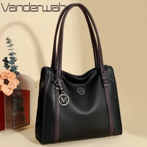Soft Leather Luxury Handbags Women Bags Designer Shoulder Sac Ladies Large Capacity Top-Handle Bags Shopping Tote Bag Sac A Main