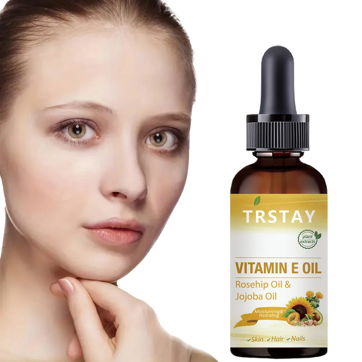 Botanical Extract Vitamin E Oil,Rosehip and Jojoba Oil Blend for Fast Absorption Facial Skin Protection