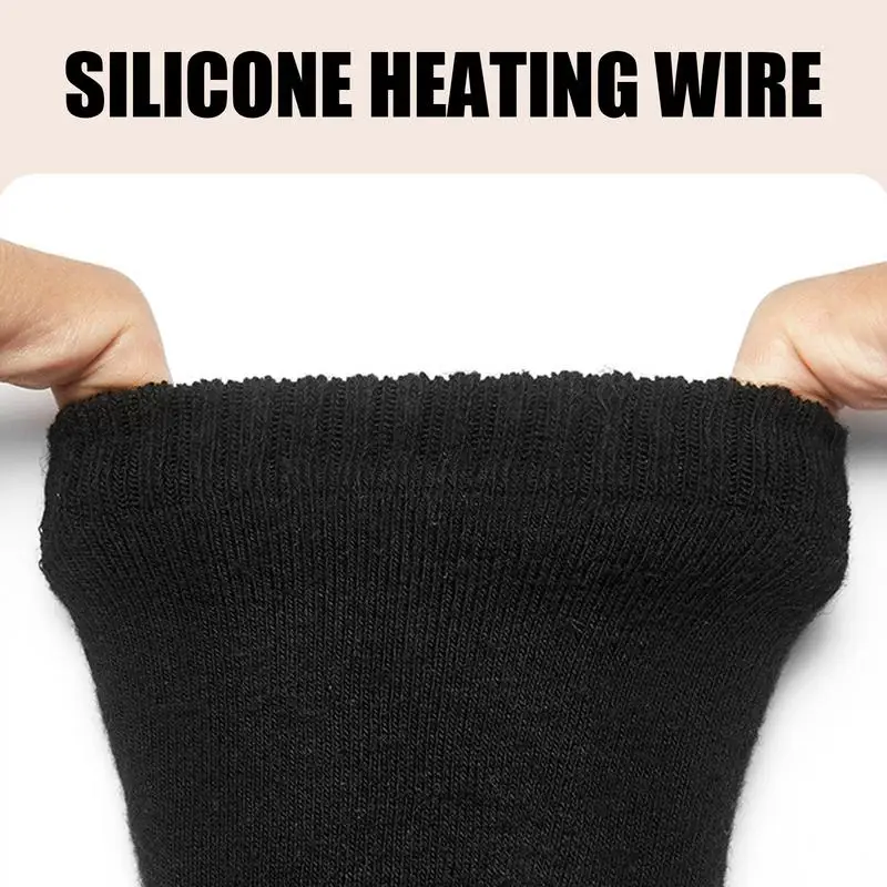 USB Rechargeable Heated Socks Constant Temperature Fever Electric Heated Socks Thickened Sport Foot Warmer Electric Heating Sock - Image 4