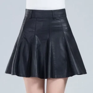 Woman Skirts Elegant Plus Size New Fashion Korean Style Genuine Real Leather Skirts High Waist Mini Skirt Womens Sexy Skirt