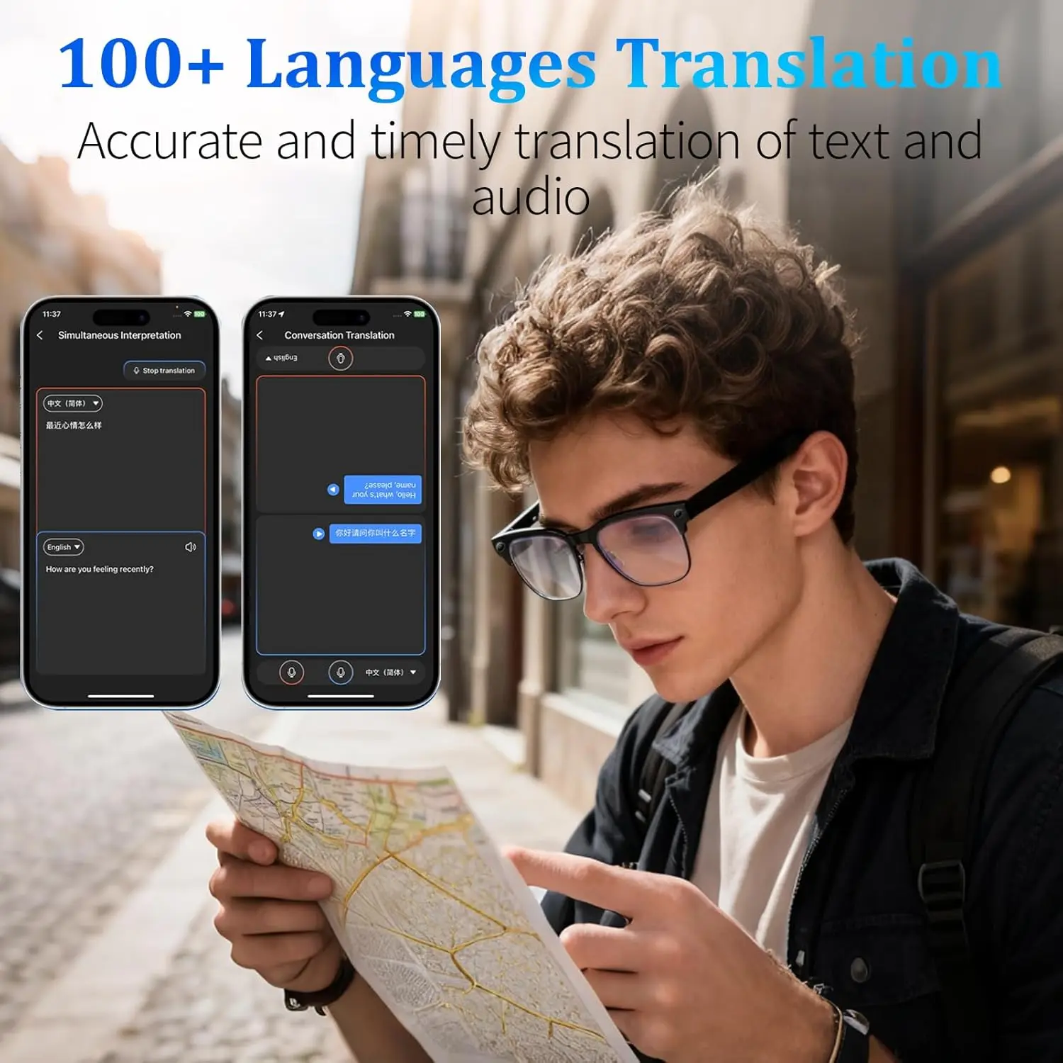 New Business 4K HD Color Change AI Smart Glasses 800W Pixel Camera 1080P Video AI Chat Music Player Call AI Sports Glasses Men - Image 5