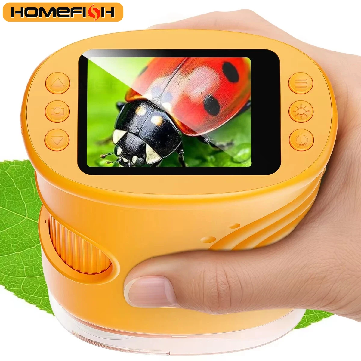 1000X Handheld Microscope for Kids 2.0" Screen Rechargeable Mini Pocket Digital Microscopes Portable Edu Gift Children Students