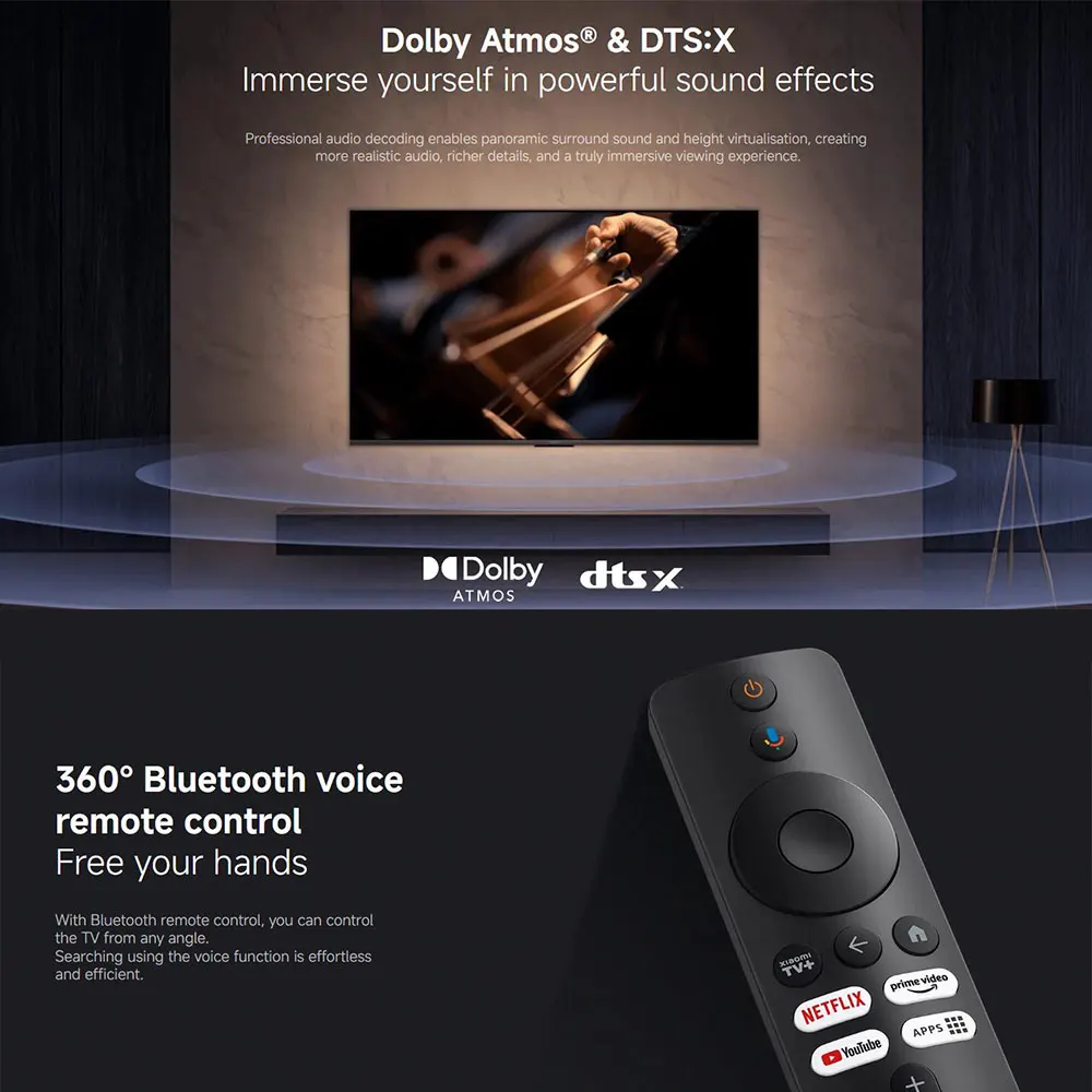 2025 Xiaomi TV Stick 4K 2nd Gen, Google TV, WiFi 6 Portable Streaming Media, Netflix Google Assistant, Smart TV Dongle BT5.2 - Image 4