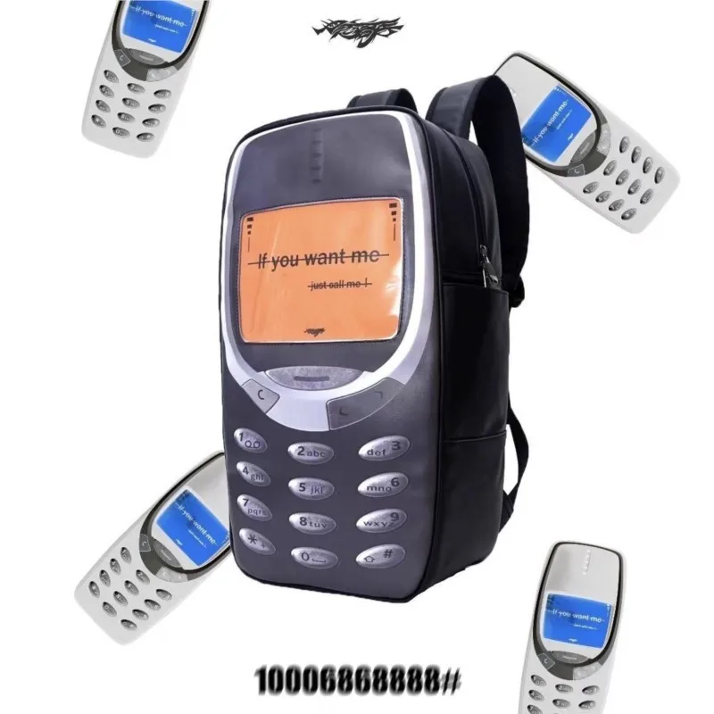 Fashion Funny Phone Backpack Men Leather Print Large Capacity Daypack Women Unique Creative Casual Versatile Travel Backpack New - Image 6