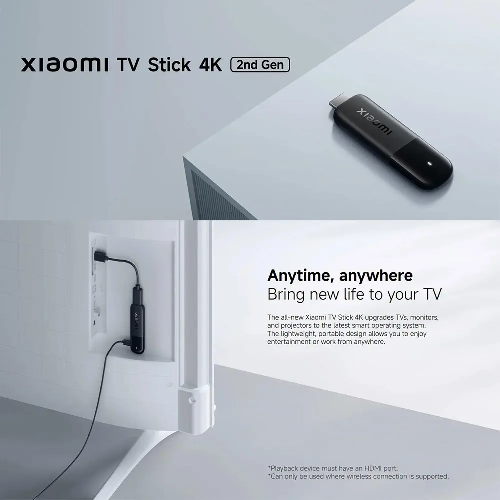 2025 Xiaomi TV Stick 4K 2nd Gen, Google TV, WiFi 6 Portable Streaming Media, Netflix Google Assistant, Smart TV Dongle BT5.2 - Image 2