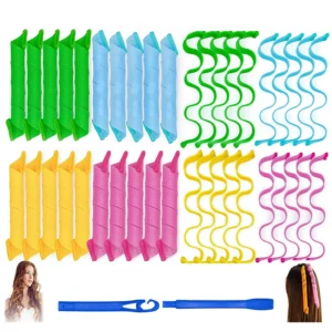 Heatless Hair Curlers12/10pcs No Heat Hair Curls Rollers Ribbon Sleeping Soft Headband Hair Curlers Modeler Hair Styling Tools