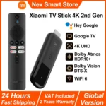 2025 Xiaomi TV Stick 4K 2nd Gen, Google TV, WiFi 6 Portable Streaming Media, Netflix Google Assistant, Smart TV Dongle BT5.2