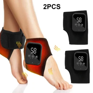 Electric Foot Heat Massager Hot Compress Vibration Health Care Ankle Massage Wrap for Joint Protection Ankle Support Brace