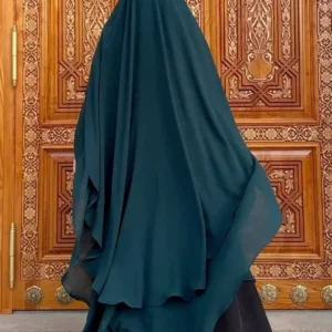 2Layers Chiffon Long Khimar Women Muslim Hijab Prayer Eid Hijabs Headscarf Shawl Veil Long Two-Layer Djellaba Niqab Ramadan 2024