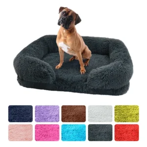 Dog Bed Dog Plush Pet Bed Winter Thickened Pad Dog Sleeping Bed Sofa Removable Pad Dog Small Large Dog square kennel