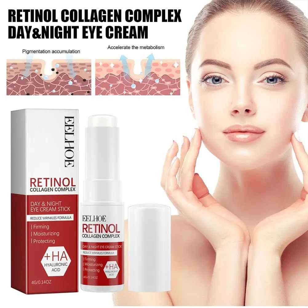 Retinol Eye Cream Stick Anti Aging Fade Dark Circles Under the Eyes Remove Eye Bags Moisturizing Firming Skin Eyes Care - Image 3