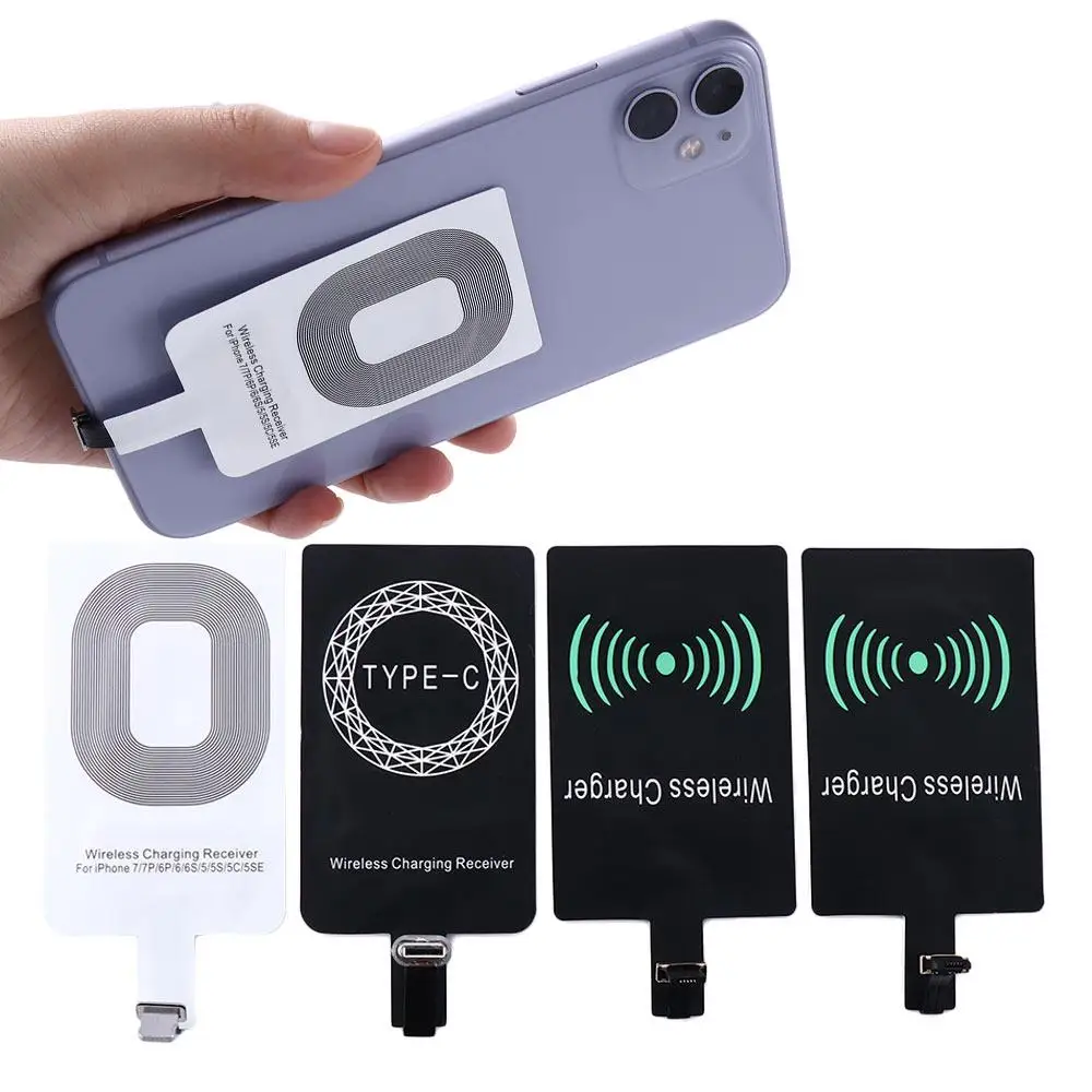 For Android IOS Type-C For Mobile Phone Induction Patch Qi Wireless Charging Charger Receiver Charge Coil Protable Charge Tool
