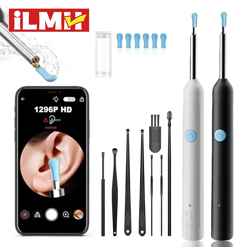 Visual Ear Wax Cleaner with Camera Safe Earwax Removal Endoscope with 5M Camera Luminous Otoscope Ear Cleaning Tools Ear Care