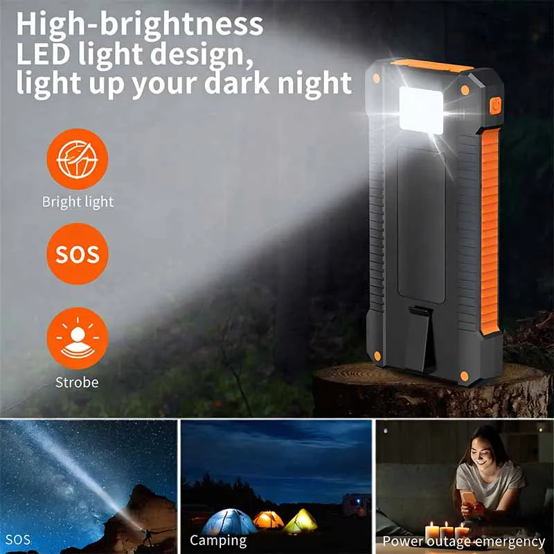 VIVO 500000mAh Solar Power Bank Large Capacity Super Fast Charging Outdoor Portable External Battery for iPhone Samsung Huawei - Image 4