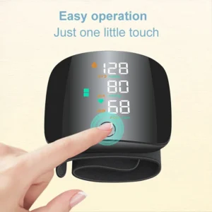 New LED Wrist Blood Pressure Monitor Rechargeable English Voice Broadcast Sphygmomanometer Tonometer BP Monitor
