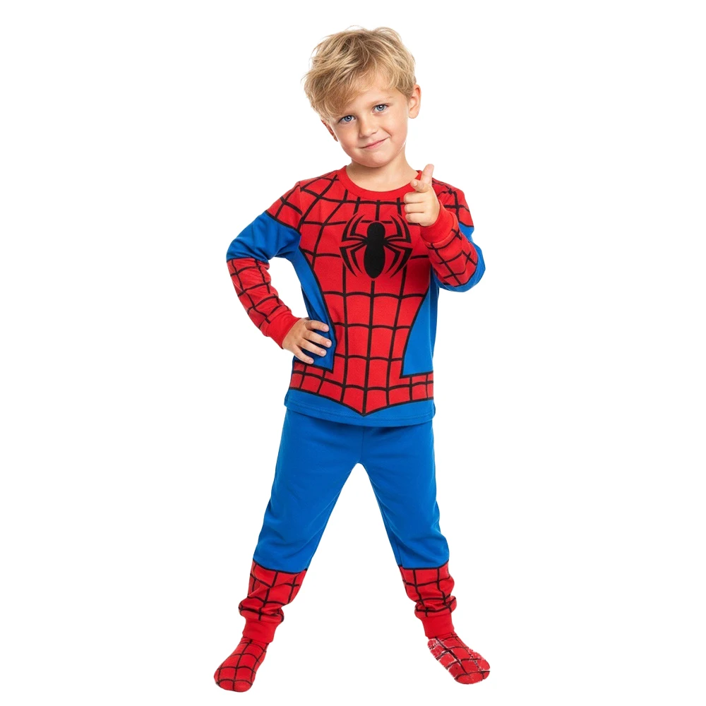 Avengers Superhero Pajamas Spiderman Iron Man Nightwear Suit Boys Long Sleeve Christmas Costume Sleepwear Halloween Cosplay Suit - Image 4