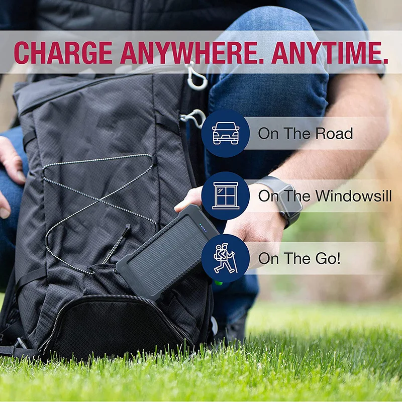 Lenovo 500000mah Solar Power Bank Portable Large Capacity Super Fast Charging Outdoor External Battery For Huawei Iphone Samsung - Image 3