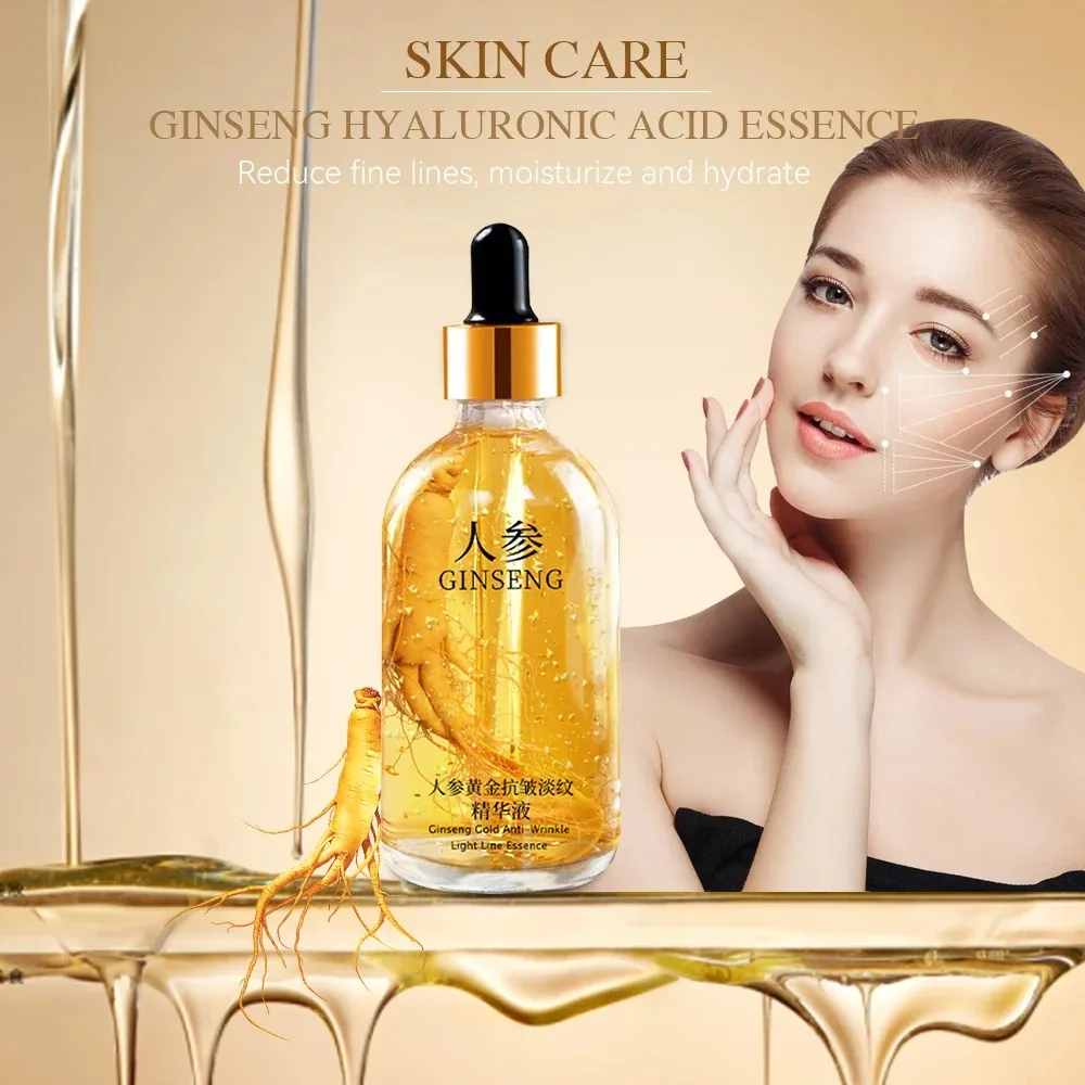 100ml 24k Gold Hyaluronic Acid Nicotinamide Face Serum Anti Aging Facial Lifting Collagen Essence Skin Care Whitening Serum - Image 3