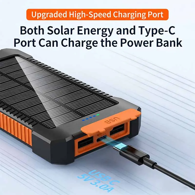 VIVO 500000mAh Solar Power Bank Large Capacity Super Fast Charging Outdoor Portable External Battery for iPhone Samsung Huawei - Image 2