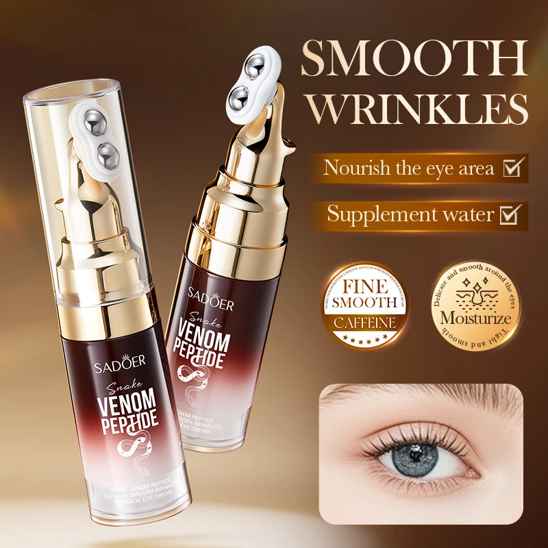 Snake Venom Peptide Caffeine Anti Wrinkle Massage Eye Cream Anti Dark Circles Anti-Aging Moisturizing Eyes Skin Care - Image 2