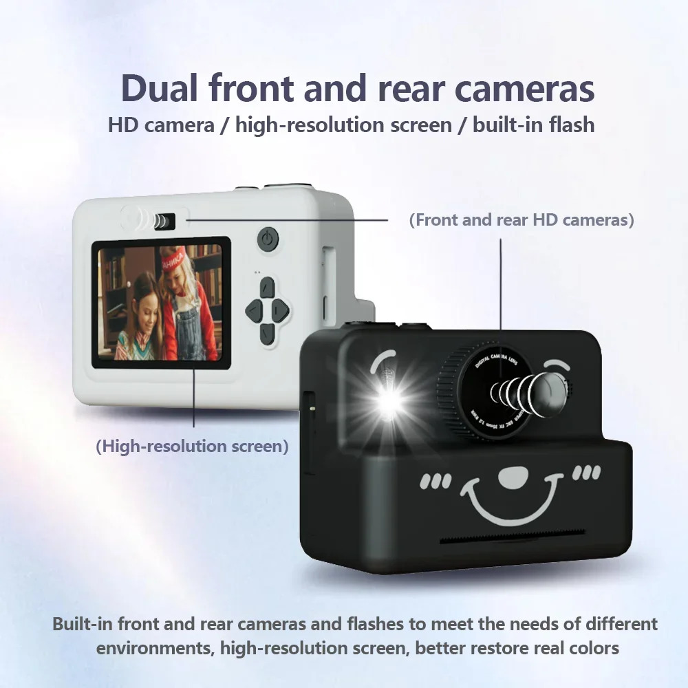 Kids Digital Camera With Instant Print Mini Printer 2.8inch Video Portable Thermal Instant Photo Print Kids Camera With Printer - Image 3