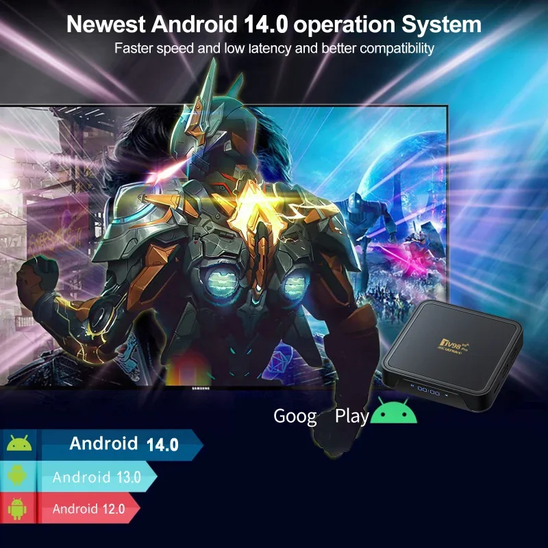 TV98 Pro TV Box Android 14 Support HD 8K 4K WiFi 4G 5G Voice remote Media Player 8GB 128GB Allwinner H313 Quad Core iptv - Image 3