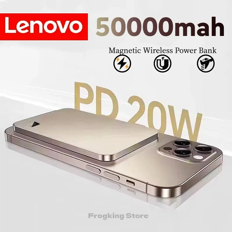 20000mAh Thin Portable Magnetic Wireless Power Bank PD22.5W Fast Charging External Battery For Magsafe For iPhone Samsung Xiaomi