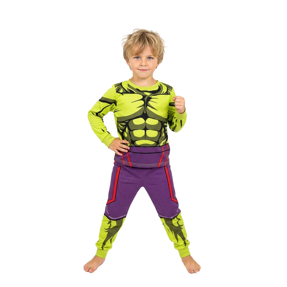 Avengers Superhero Pajamas Spiderman Iron Man Nightwear Suit Boys Long Sleeve Christmas Costume Sleepwear Halloween Cosplay Suit - Image 5