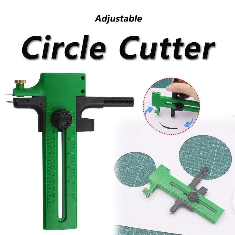 1PCS Circle Cutter Adjustable Circular Cutting Tool for Making Fabric Crafts DIY Scrapbook Art Craft Tool Circle Paper Cutter