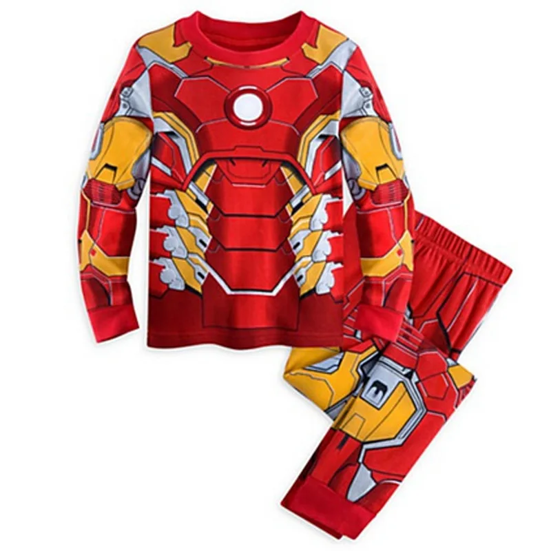 Avengers Superhero Pajamas Spiderman Iron Man Nightwear Suit Boys Long Sleeve Christmas Costume Sleepwear Halloween Cosplay Suit - Image 3