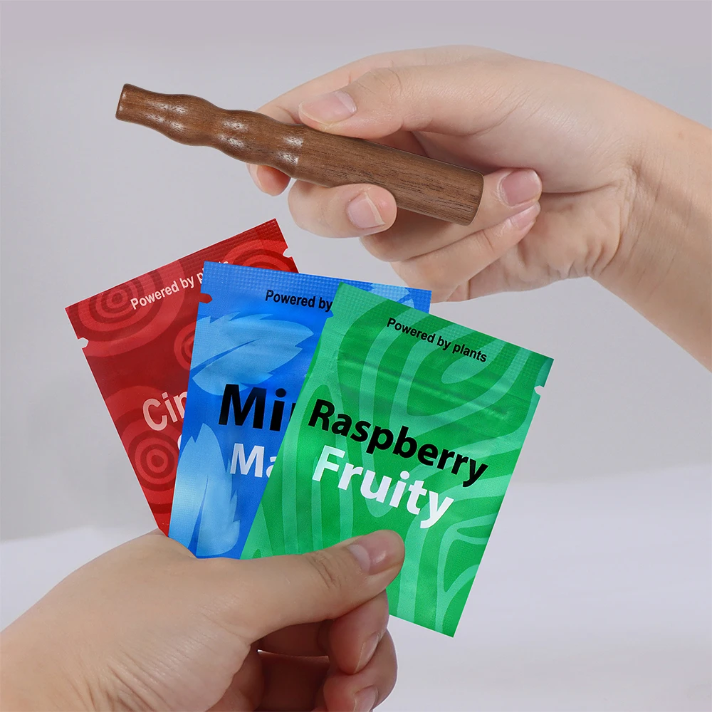 Quit Smoking Walnut Wood Stick with Flavored Air Inhaler Stick Nicotine-Free Natural Aromatherapy Smokeless Relieve Anxiety - Image 3