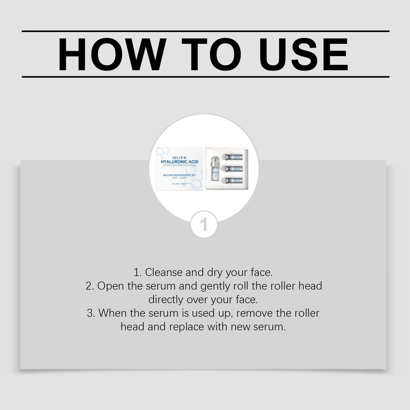 Niacinamide Microneedle serum Facial serum Kit 0.25mm Moisturizing Skin nourishing Winter skincare Face Roller Day cream 30ml - Image 5